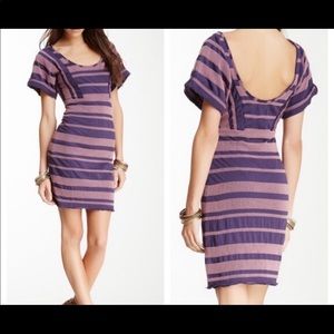 🌿FREE PEOPLE PURPLE BODY CON TEE SHIRT DRESS